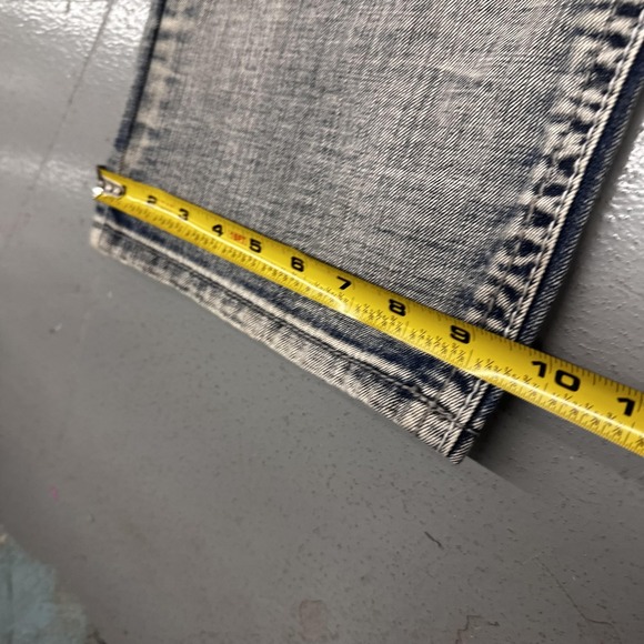 Axel Treadwell Jeans Mens 38x32 Gray Med Wash Relaxed Straight Distressed - Picture 11 of 12